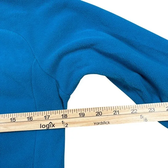 The North Face Turquoise Blue Fleece 1/4 Zip Pullover Jacket Women's Sz M TNF‎ - Picture 6 of 8